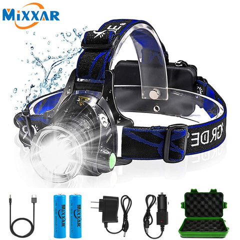 Waterproof LED Rechargeable Head Lamp